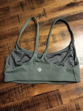 lululemon athletica Olive Green Strappy Sports Bra
